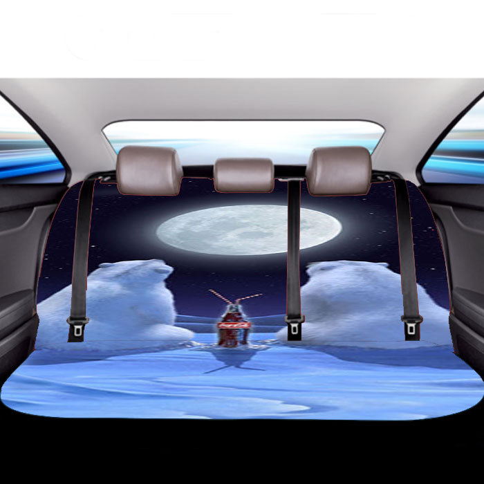 Polar Bears Coca Cola Car Back Rear Seat Covers