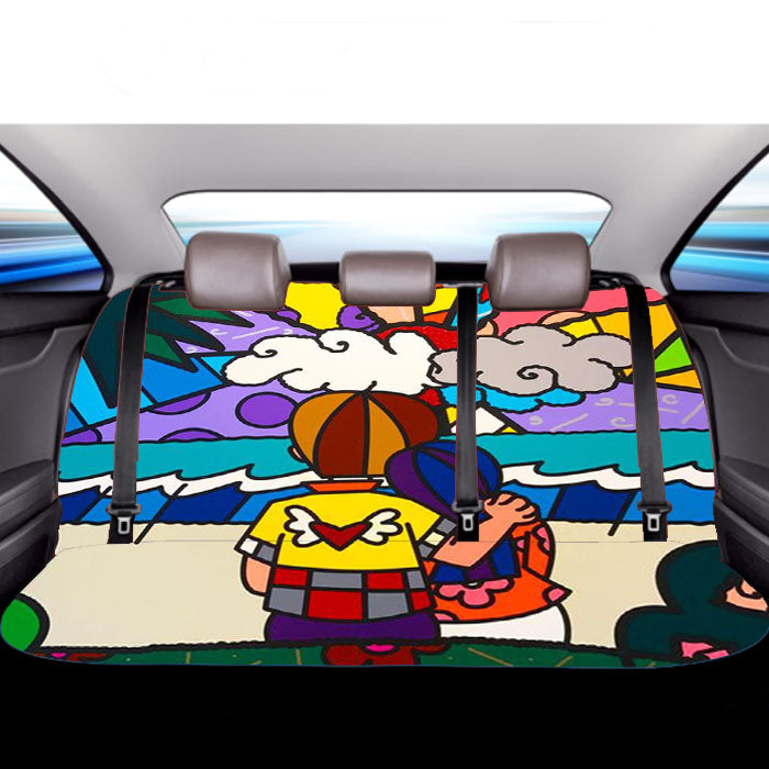 Pop Art Romero Britto Car Back Rear Seat Covers