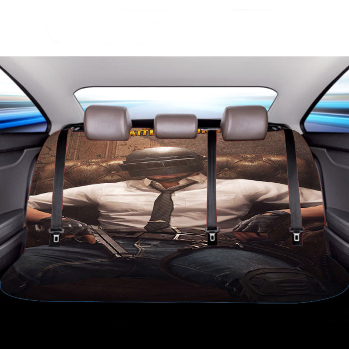 Pubg Helmet Guy Car Back Rear Seat Covers