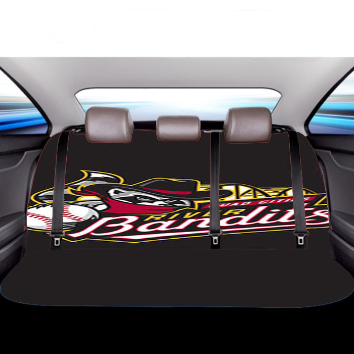 Quad Cities River Bandits Logo Black Car Back Rear Seat Covers