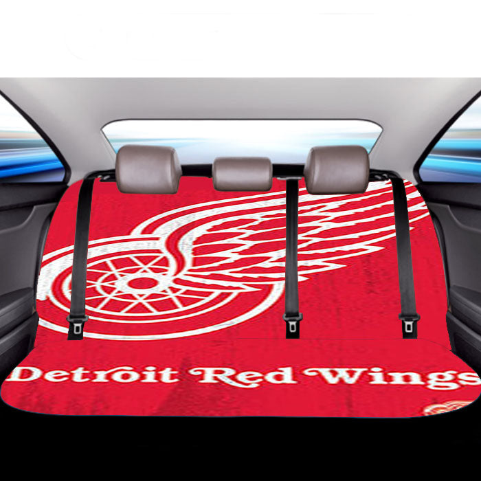 Red Wings Logo Car Back Rear Seat Covers