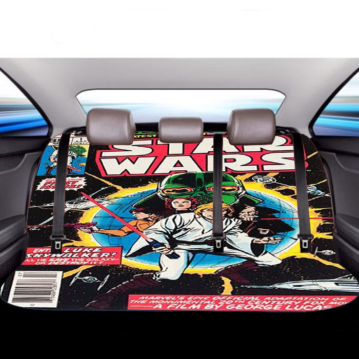 Retro Star Wars Comic Car Back Rear Seat Covers