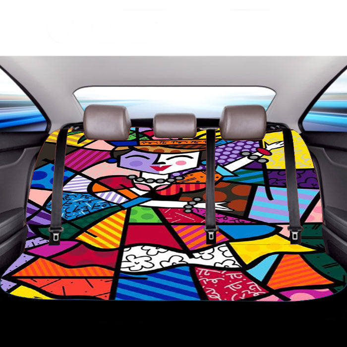 Romero Britto Love Car Back Rear Seat Covers