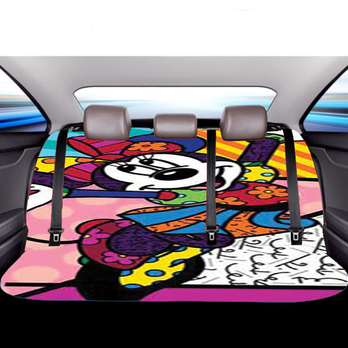 Romero Britto Minnie Mouse Car Back Rear Seat Covers