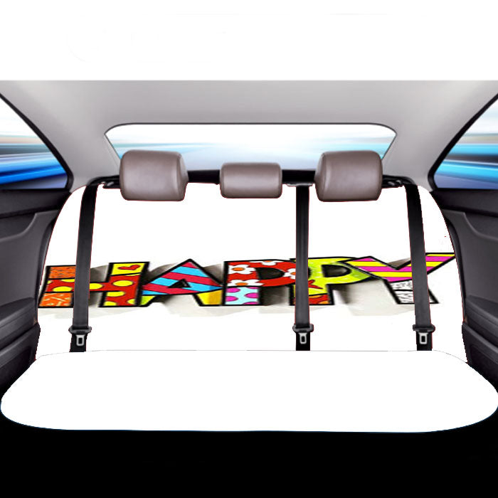 Romero Britto Pop Happy Car Back Rear Seat Covers