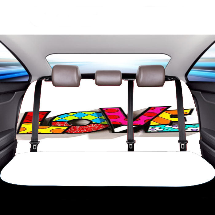 Romero Britto Pop Love Car Back Rear Seat Covers