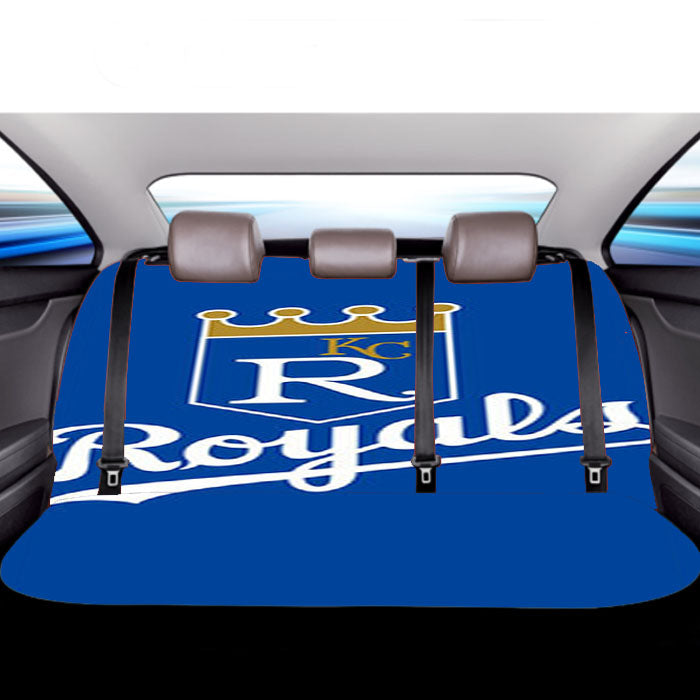 Royal Baseball Logo Blue Car Back Rear Seat Covers