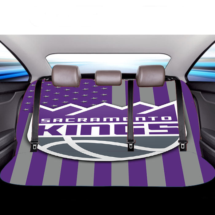 Sacramento Kings Logo Flag Car Back Rear Seat Covers