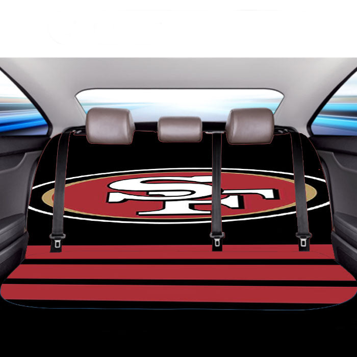 San Francisco 49Ers Red Stripe Car Back Rear Seat Covers