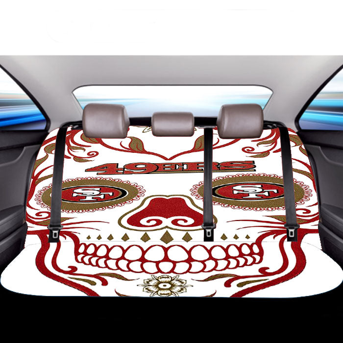 San Francisco 49Ers Skull Car Back Rear Seat Covers
