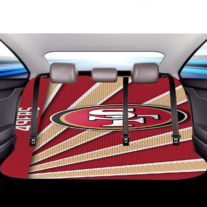 San Francisco 49Ers Stripe Wallpaper Car Back Rear Seat Covers