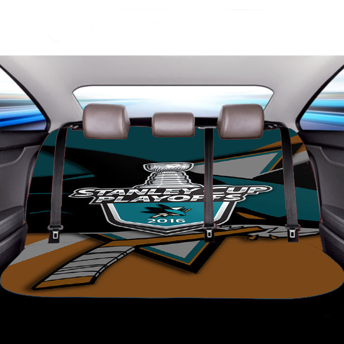 San Jose Sharks 016 Playof Car Back Rear Seat Covers