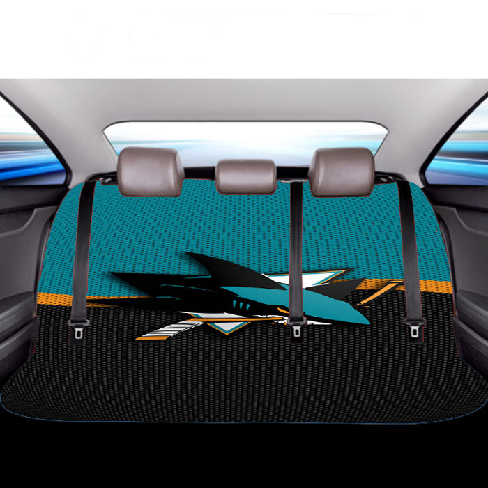 San Jose Sharks Logo Jersey Car Back Rear Seat Covers