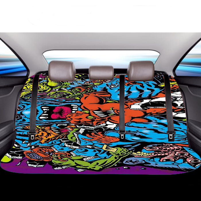 Santa Cruz Skateboard Art Car Back Rear Seat Covers