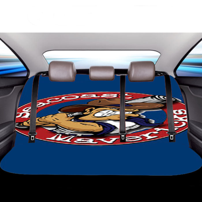 Seacoast Mavericks Baseball Logo Blue Car Back Rear Seat Covers
