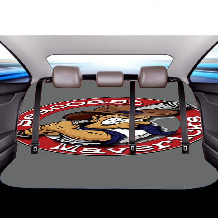 Seacoast Mavericks Baseball Logo Gray Car Back Rear Seat Covers