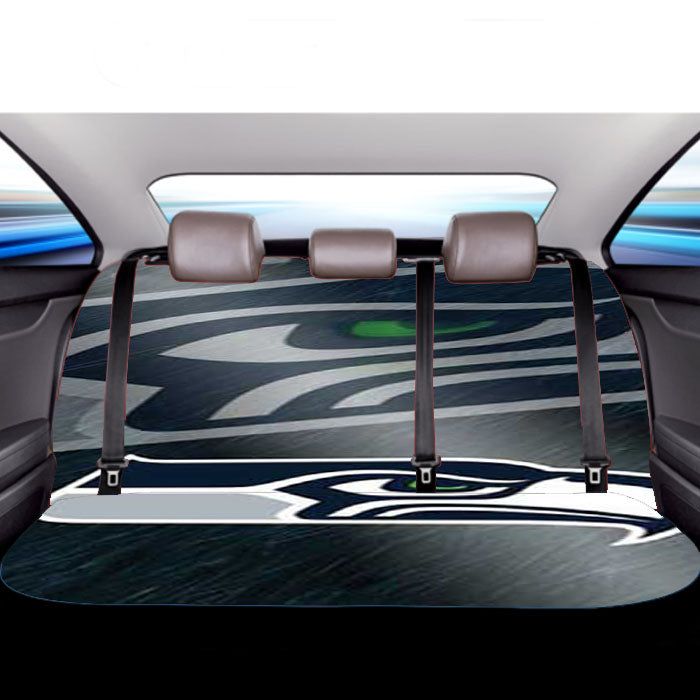 Seattle Seahawks Diagonal Blur Car Back Rear Seat Covers
