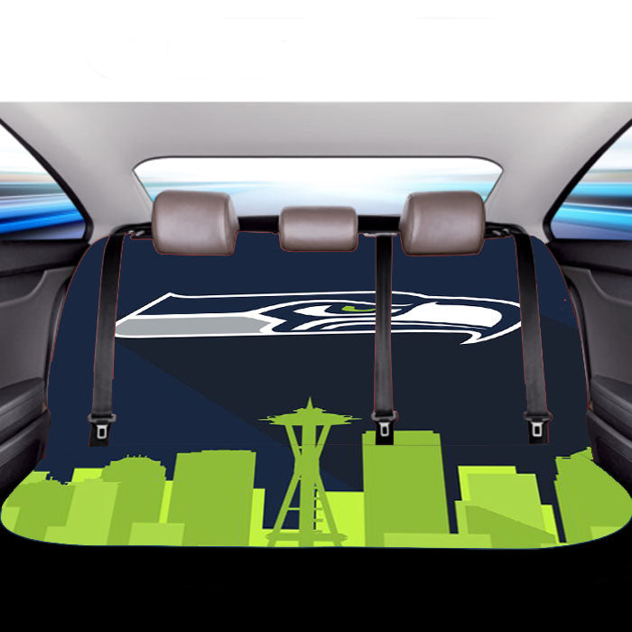 Seattle Seahawks Logo Car Back Rear Seat Covers