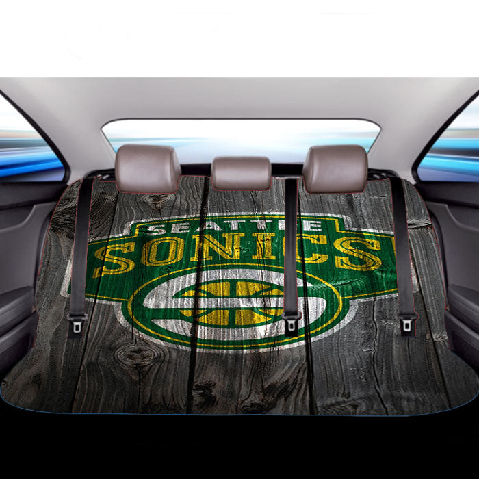 Seattle Sonics Wood Car Back Rear Seat Covers