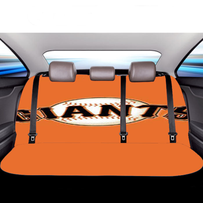 Sf Giants Logo On Orange Car Back Rear Seat Covers