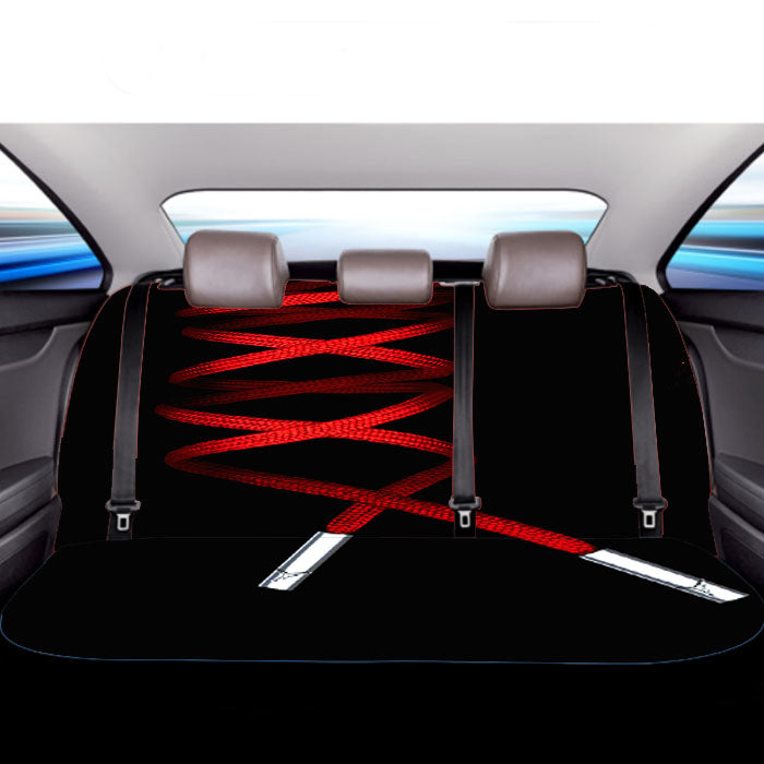Shoelace Jordan Red Car Back Rear Seat Covers