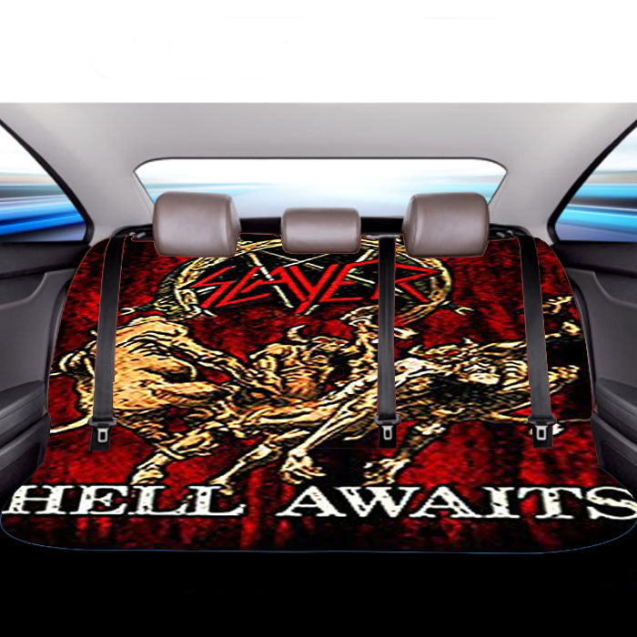 Slayer Hell Awaits Black Metal Band Car Back Rear Seat Covers
