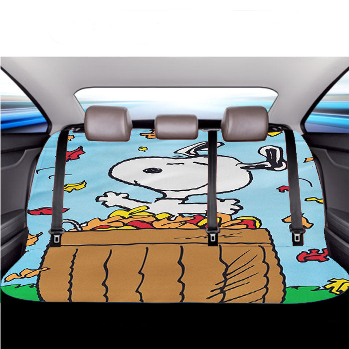 Snoopy Fall Outdoor Car Back Rear Seat Covers