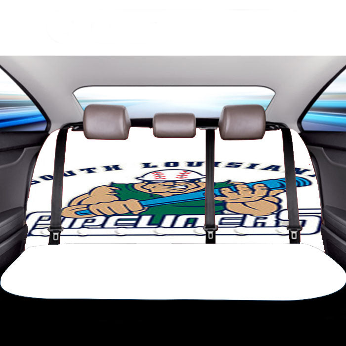 South Louisiana Pipeliners Baseball Logo White Car Back Rear Seat Covers