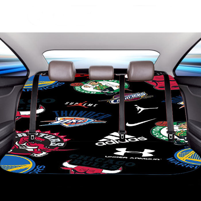 Sport Logo Pattern Nba Car Back Rear Seat Covers