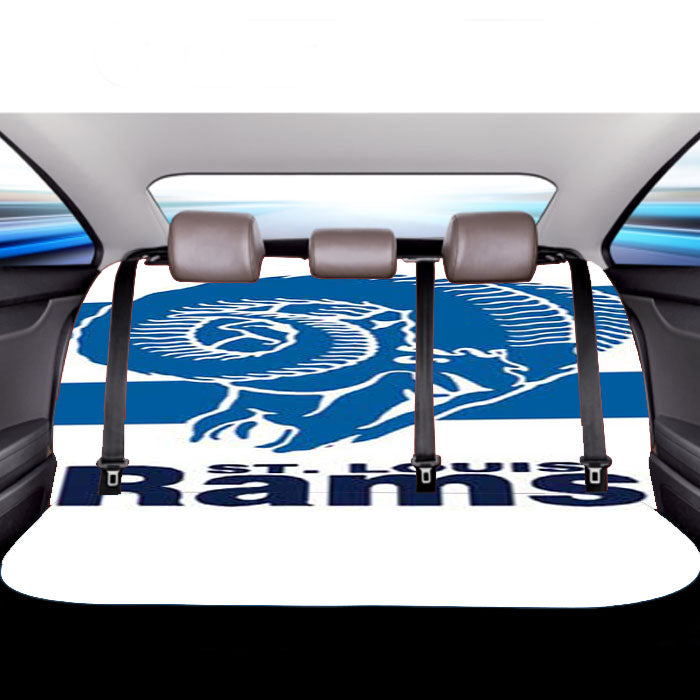 St Louis Rams Logo Over Stripes Car Back Rear Seat Covers