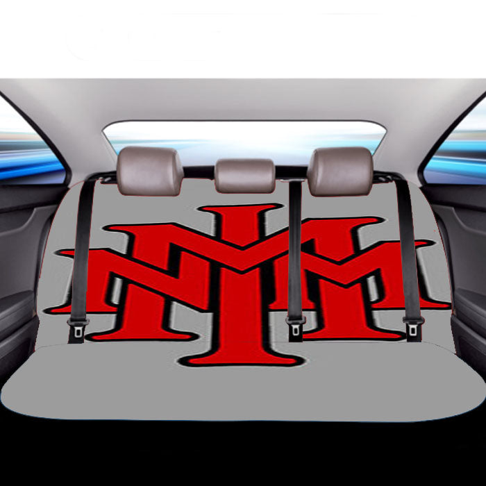 Stackednmmi Baseball Logo Gray Car Back Rear Seat Covers