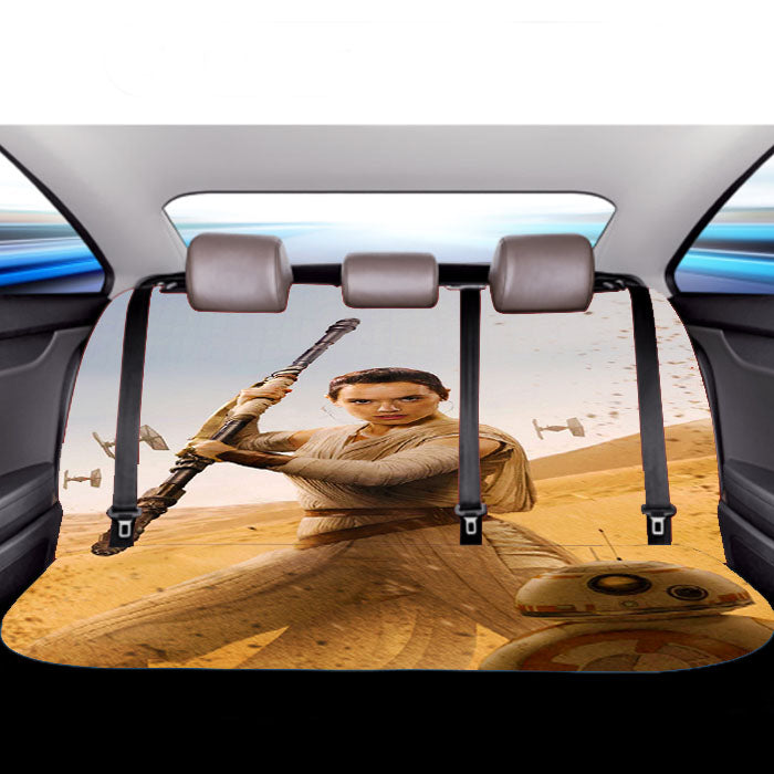 Star Wars Rey Fight Car Back Rear Seat Covers