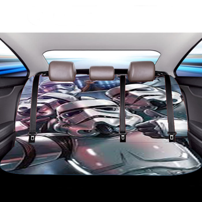 Star Wars Stormtrooper Selfie Car Back Rear Seat Covers