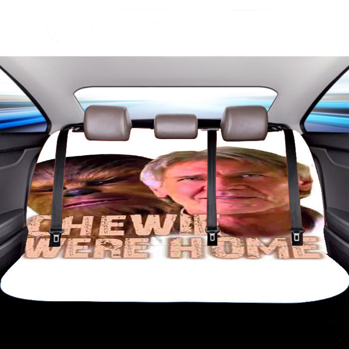 Star Wars The Force Awakens Chewie Were Home Han Solo Car Back Rear Seat Covers