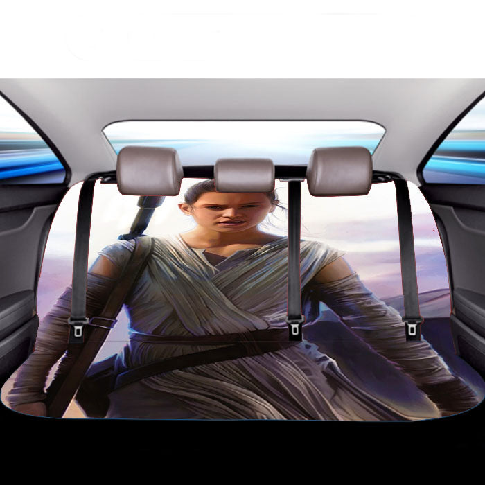 Star Wars The Force Awakens Rey Car Back Rear Seat Covers
