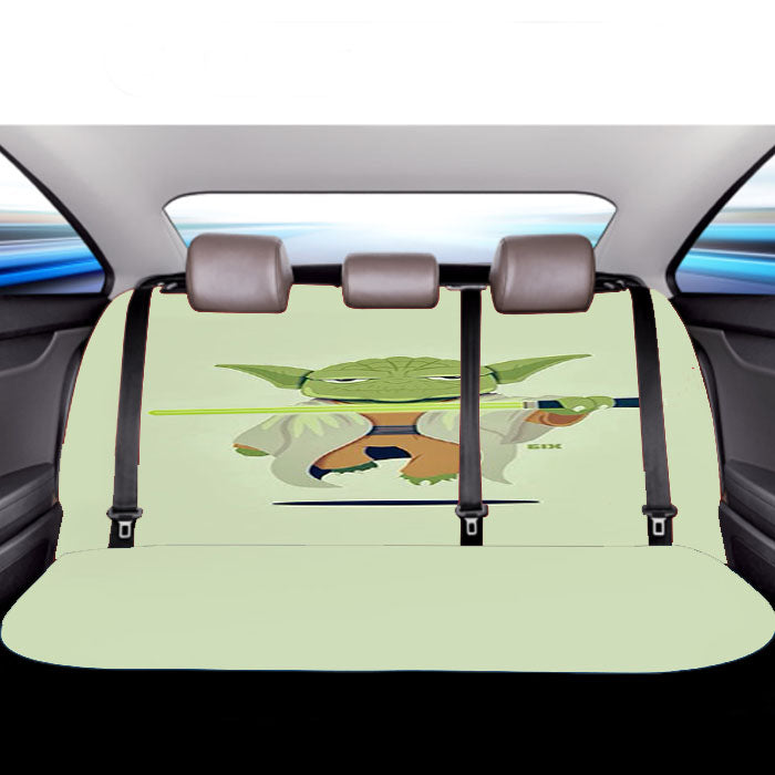 Star Wars Yoda Cartoon Car Back Rear Seat Covers