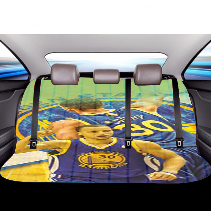 Stephen Curry Pinstripes Overlap Car Back Rear Seat Covers