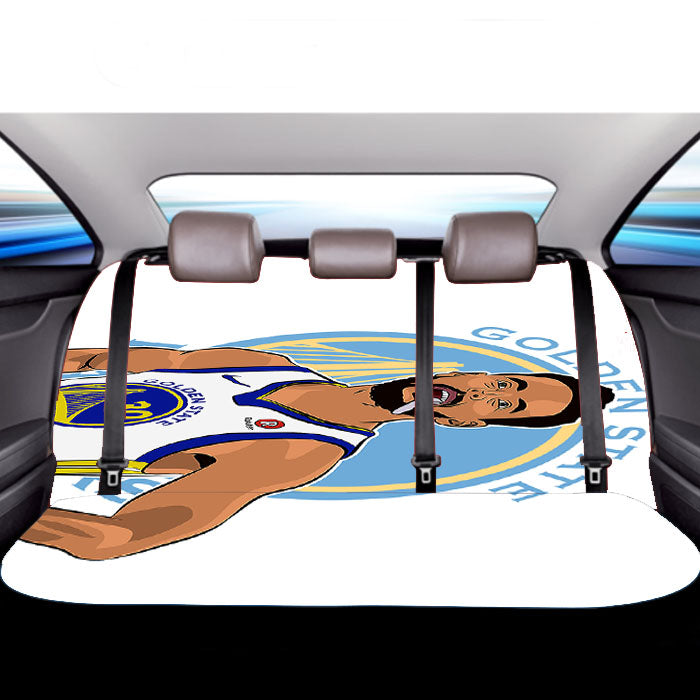 Stephen Curry Warriors Illustration Car Back Rear Seat Covers