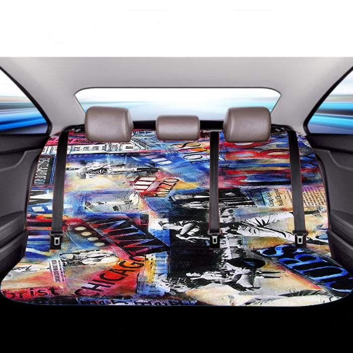 Story Of Chicago Cubs Car Back Rear Seat Covers
