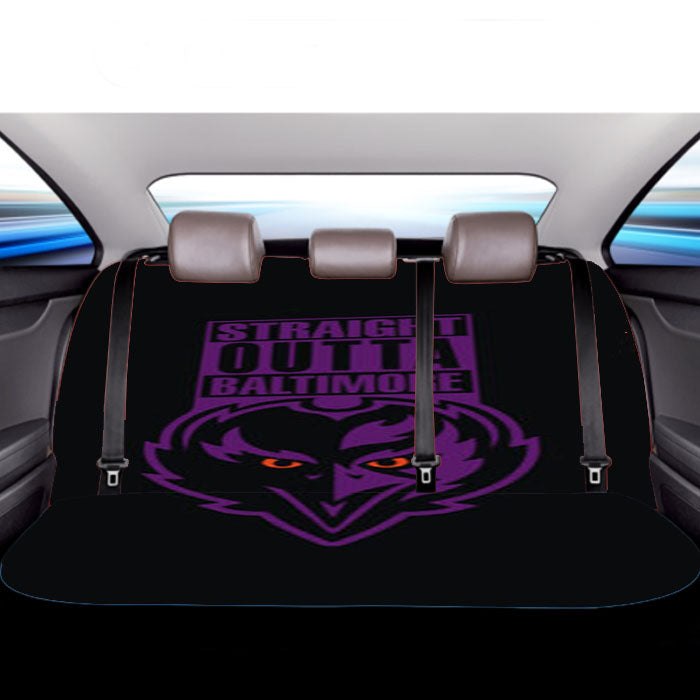 Straight Outta Baltimore Ravens Car Back Rear Seat Covers
