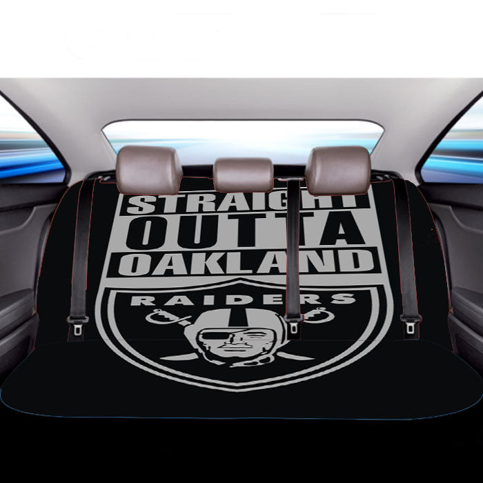 Straight Outta Oakland Raiders Car Back Rear Seat Covers