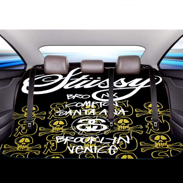Stussy Skulls Pattern Car Back Rear Seat Covers
