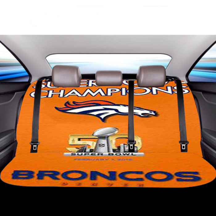 Super Bowl 50 Denver Broncos Car Back Rear Seat Covers