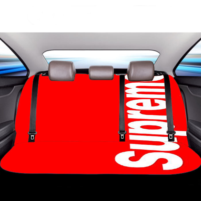 Supreme Red Logo Car Back Rear Seat Covers