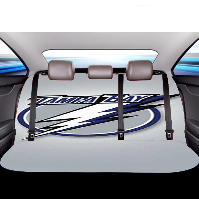 Tampa Bay Lightning Silver Radial Car Back Rear Seat Covers