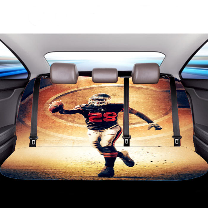 Tarik Cohen Chicago Bear Car Back Rear Seat Covers