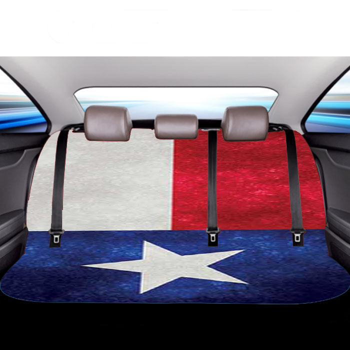 Texas Flag Texture Car Back Rear Seat Covers