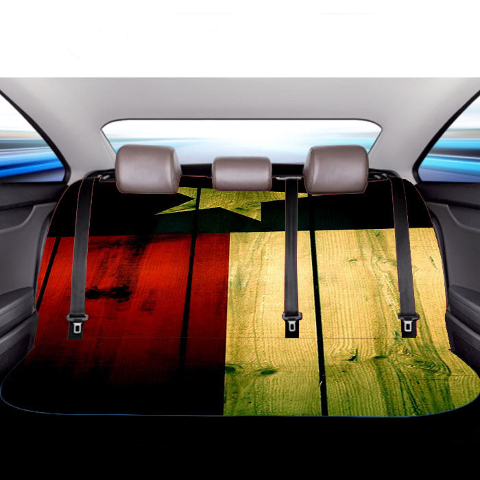 Texas Flag Wood Car Back Rear Seat Covers