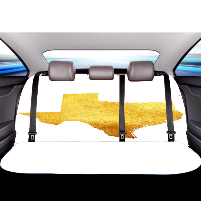 Texas Golden State Map Car Back Rear Seat Covers