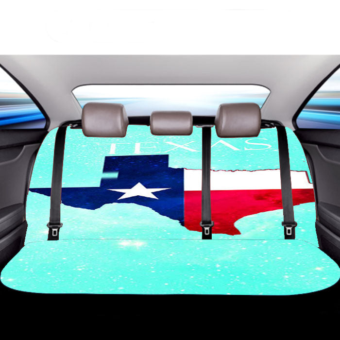 Texas Map Flag Car Back Rear Seat Covers